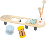 Janod - Pistes musicales Sweet Cocoon - 5 activités musicales pour les enfants - Éducation musicale précoce - Jouet en bois FSC - Dès 12 mois, J04058 Jouets pour bébés Naty Shop