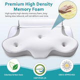 TopEsct Oreiller en mousse à mémoire de forme, oreiller pour dormeur latéral, oreiller cervical, oreiller de tête pour dormeurs sur le côté et sur le dos (gris)