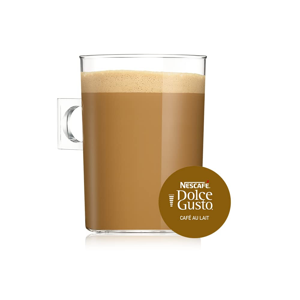 NESCAFÉ Dolce Gusto Café au Lait 96 capsules de café & Latte Macchiato Caramel, 48 capsules de café