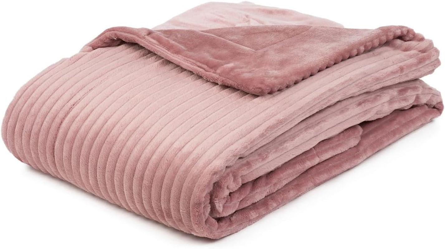 Gözze - Couverture confortable et douce aspect velours côtelé, 1620G/pièce, 150 X 200 Cm - cannelle Lits et Couvertures Besuche den Gözze-Store Rose foncé