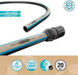 Tuyau Gardena EcoLine 1/2", 20 m sans composants du système : Tuyau d'arrosage durable en plastique recyclé, sans phtalates ni polluants, forte fonction de préhension, résistant au gel et aux UV (18930-20)