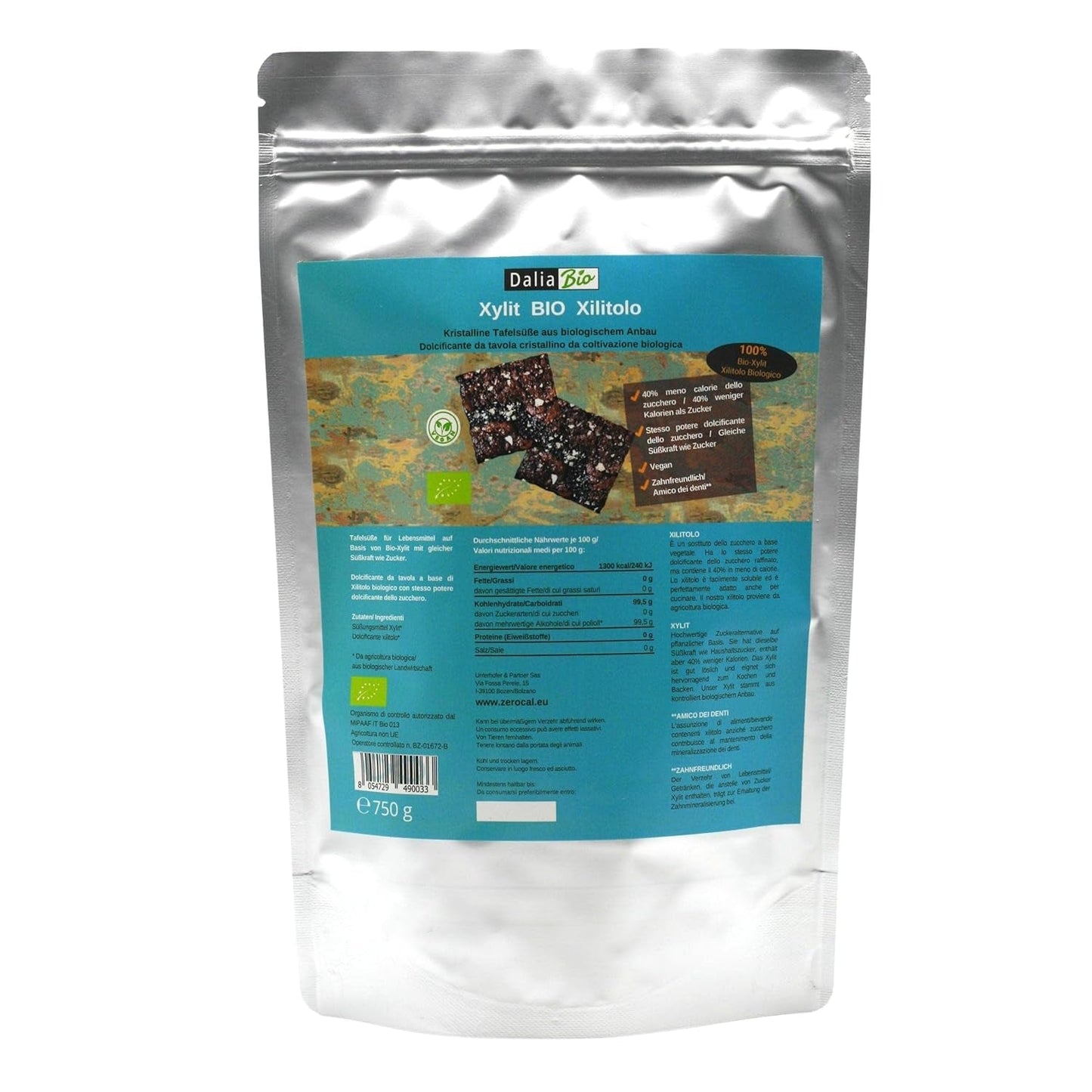 Bio Xylitol Bio | Aus Biologischer Landwirtschaft | 40 % de calories en moins | Ideal Zum Kochen Und Backen, 750 G Édulcorants Naty Shop Titre par défaut