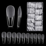 Types d'ongles, 500 pièces de faux ongles artificiels en acrylique avec boîte de rangement pour salons de manucure et bricolage à domicile, 10 tailles
