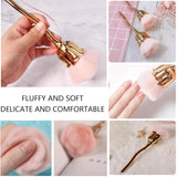 Nail Art Staubpinsel Für Maniküre Rose Kopfbürste,Nagel Kunst Staub Entferner Pinsel,Make-Up-Pinsel Weich,Zubehör Nagel Werkzeuge