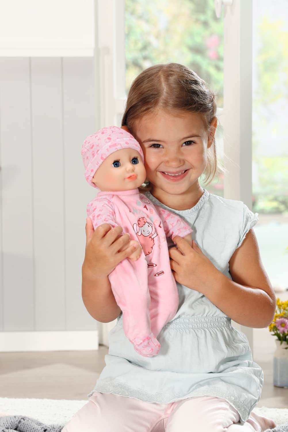 Annabell Poupée douce Little Annabell 36cm, avec corps en tissu et yeux endormis, 36cm, 709870 Zapf Creation