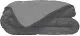 Poyet Motte Calgary Housse de Couette Polyester Acier/Argent, Polyester, Acier/Argent, 220X160X1 Cm Couettes et couettes Naty Shop 260X240X1 cm
