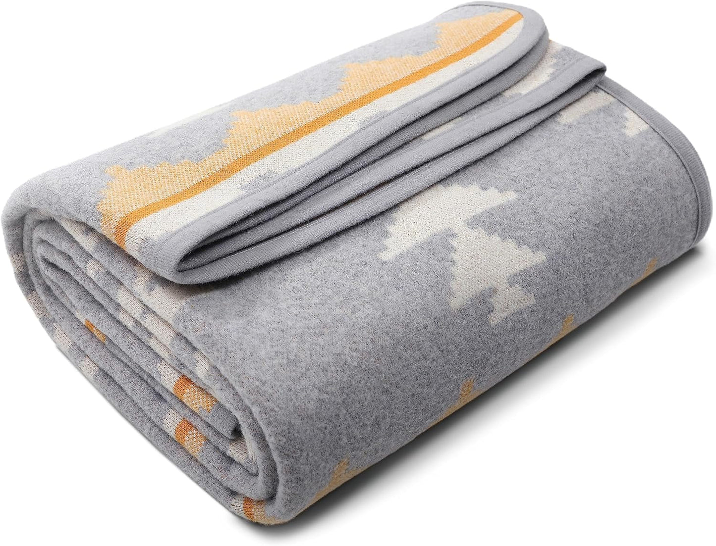 ACUSHLA 200,7 x 160 cm, 1,7 kg, couverture, couverture en laine, couverture de voyage chaude, couverture tricotée, couvertures décoratives pour canapé, chaise, canapé, lit, salon, camping, convient pour toutes les saisons Ww203 Lits et couvertures Beuche den ACUSHLA-Store Maroc Gris 63" X 51"