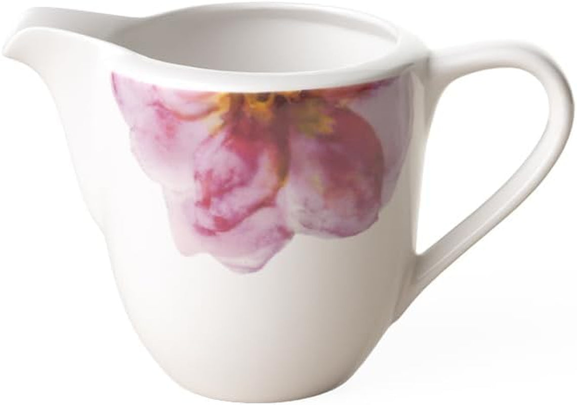 Villeroy & Boch - Tasse à lait Rose Garden, 280 ml, Porcelaine Premium, blanc/rose