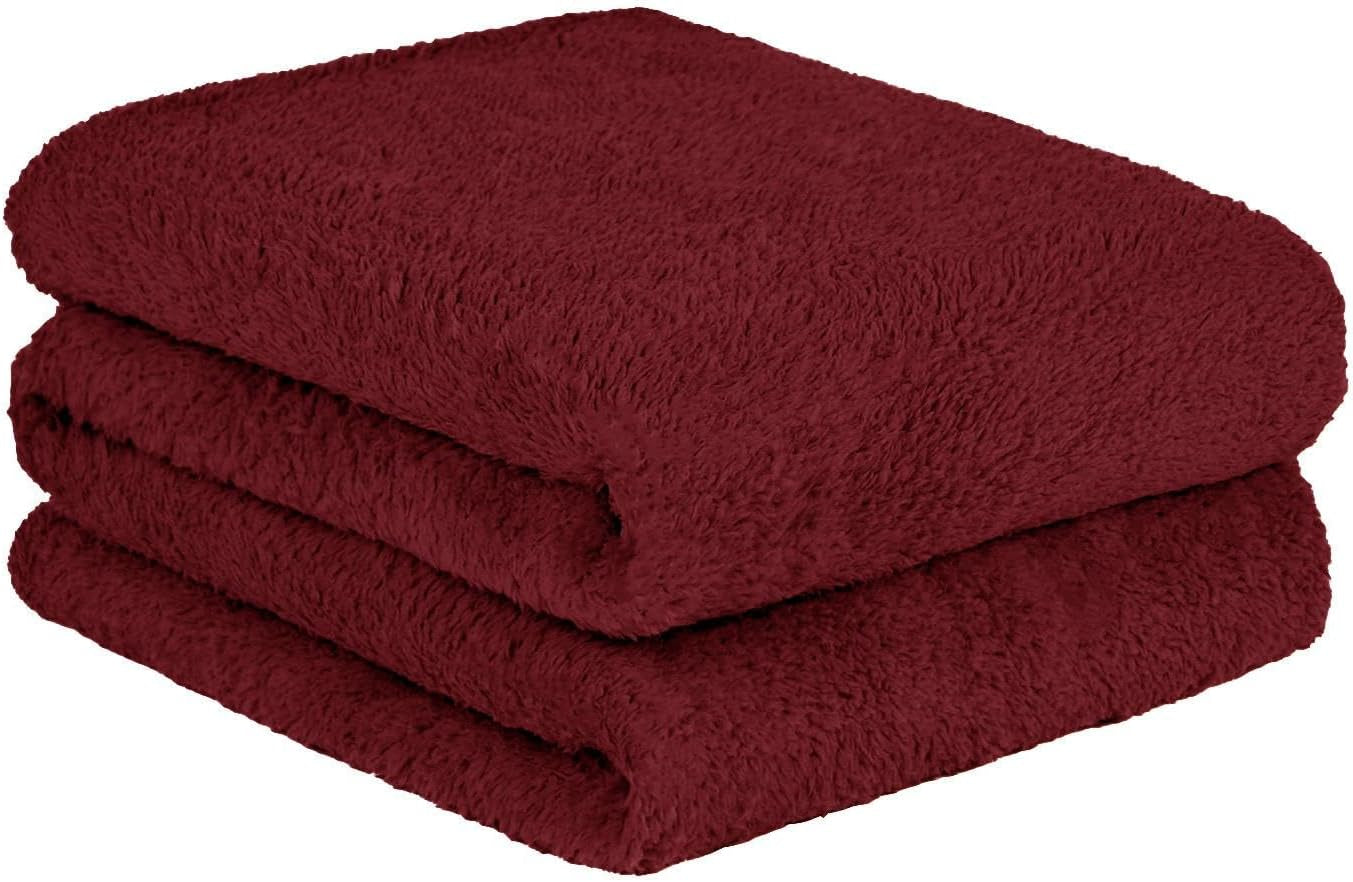 Brentford's Teddy Couverture polaire grande couverture de lit en peluche super douce et chaude pour canapé-lit noir - 150 x 200 cm Lits et couvertures Besuche den Brentfords-Store Vin rouge 125 x 150 cm