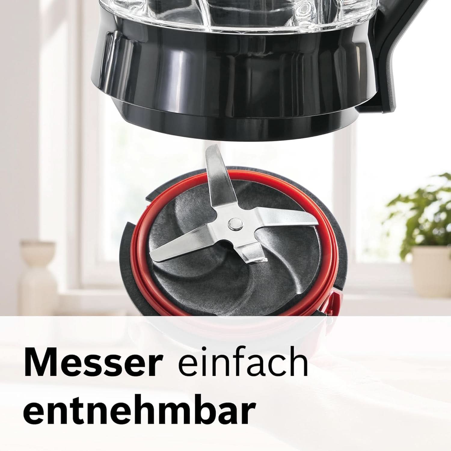 Bosch Batteur sur socle Vitapower Serie 4 MMB6172SN, Version Verbesserte, 10 Jahre Motorgarantie, Edelstahl-Klingen, 1,5L Glasbehälter, Spülmaschinenfeste Teile, 30 000 U/Min, 1200 W, Silver Kitchen Naty Shop