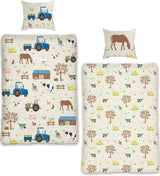 Skybrands Kinder Bettwäsche Tiere 135X200 Bauernhof Kinderbettwäsche Bagger Traktor Baumwolle Kinderbettwäsche 2Tgl. Für Jungen Und Mädchen Naty Shop Titre par défaut