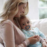 NUK Space Sucette pour bébé 6-18 mois, très grandes ouvertures pour peaux sensibles, silicone sans BPA, motif zèbre, lot de 2