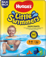Couches de bain Huggies Little Swimmers taille 5/6 (12-18 kg), 1 paquet de 19 pièces