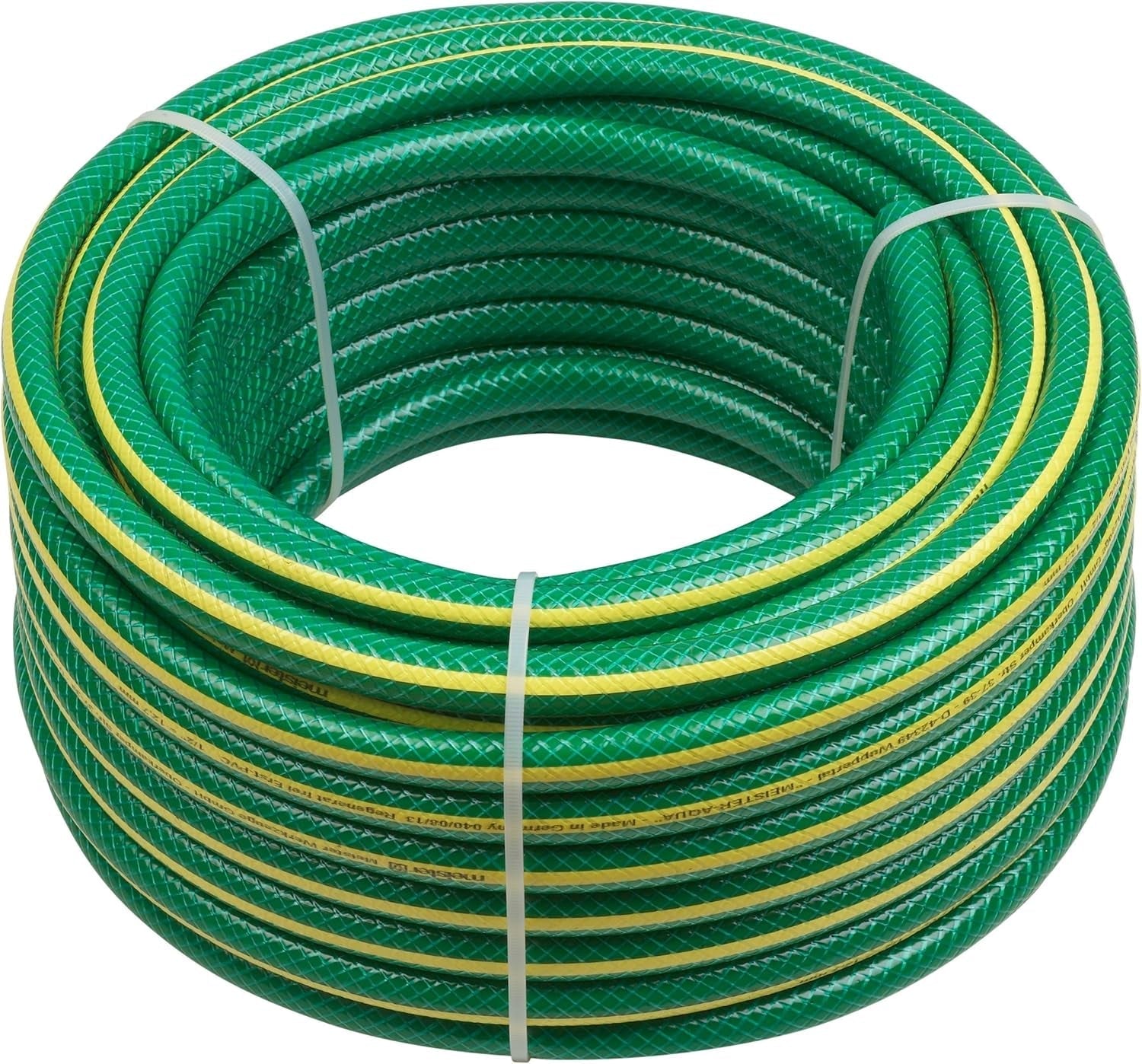 Tuyau d'arrosage tissé croisé Meister 19,05 mm (3/4 pouce) - Longueur 20 m - Pour arroser de petites surfaces - Résistant à l'écrasement et à l'abrasion - Résistant aux UV, Tuyau d'arrosage en PVC vierge, Tuyau d'eau, 9920310