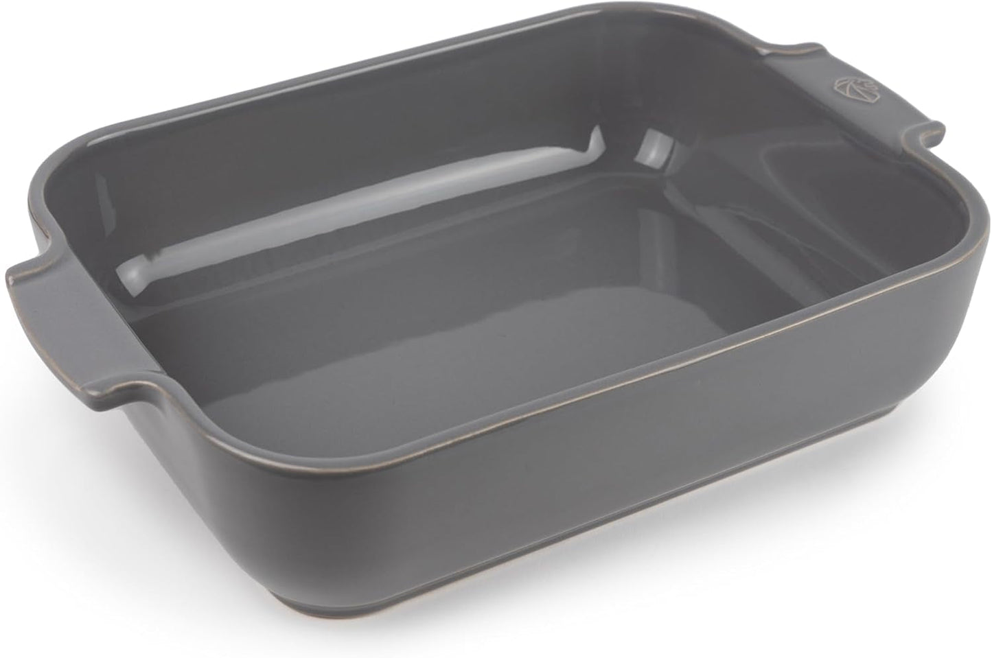 Peugeot Appolia Rechteckige Auflaufform Mit Griffen, Keramik, Schiefer / Grau, 7.2X31X21.7 Cm, Fassungsvermögen: Env. 2 L, 60060 Moules et plaques pour pâtisserie Naty Shop Hellgrau