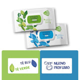 MilleusiPiu Maxi avec couvercle, 64 lingettes humides, 64 unités