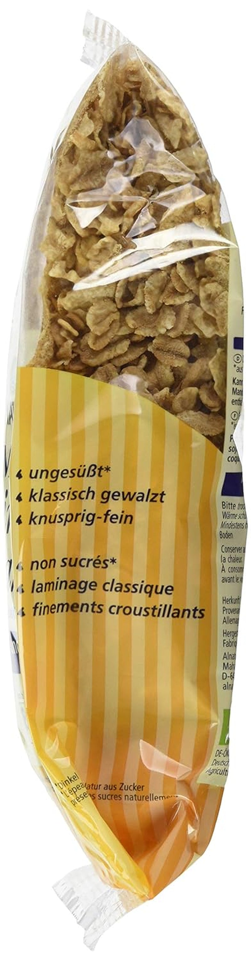 Mini Flocons d'Épeautre - Qualité Bio - Non sucré, Croquant - Petit Déjeuner, 175g