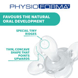 Chicco PhysioForma Comfort Sucette 6-16 mois, 1 pièce, Sucette avec tétine en silicone, soutient la respiration physiologique et favorise le développement buccal correct, Bleu