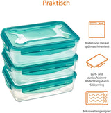 Amazon Basics Ensemble de boîtes de congélation avec couvercles, étanches, empilables, réfrigérateur/congélateur, sans BPA, plastique, passent au micro-ondes et au lave-vaisselle, 3 x 1,2 L, boîtes de conservation alimentaires transparentes Naty Shop