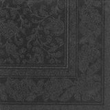 50 serviettes Collection ROYAL pli 1/4 40 X 40 noir "Ornements"