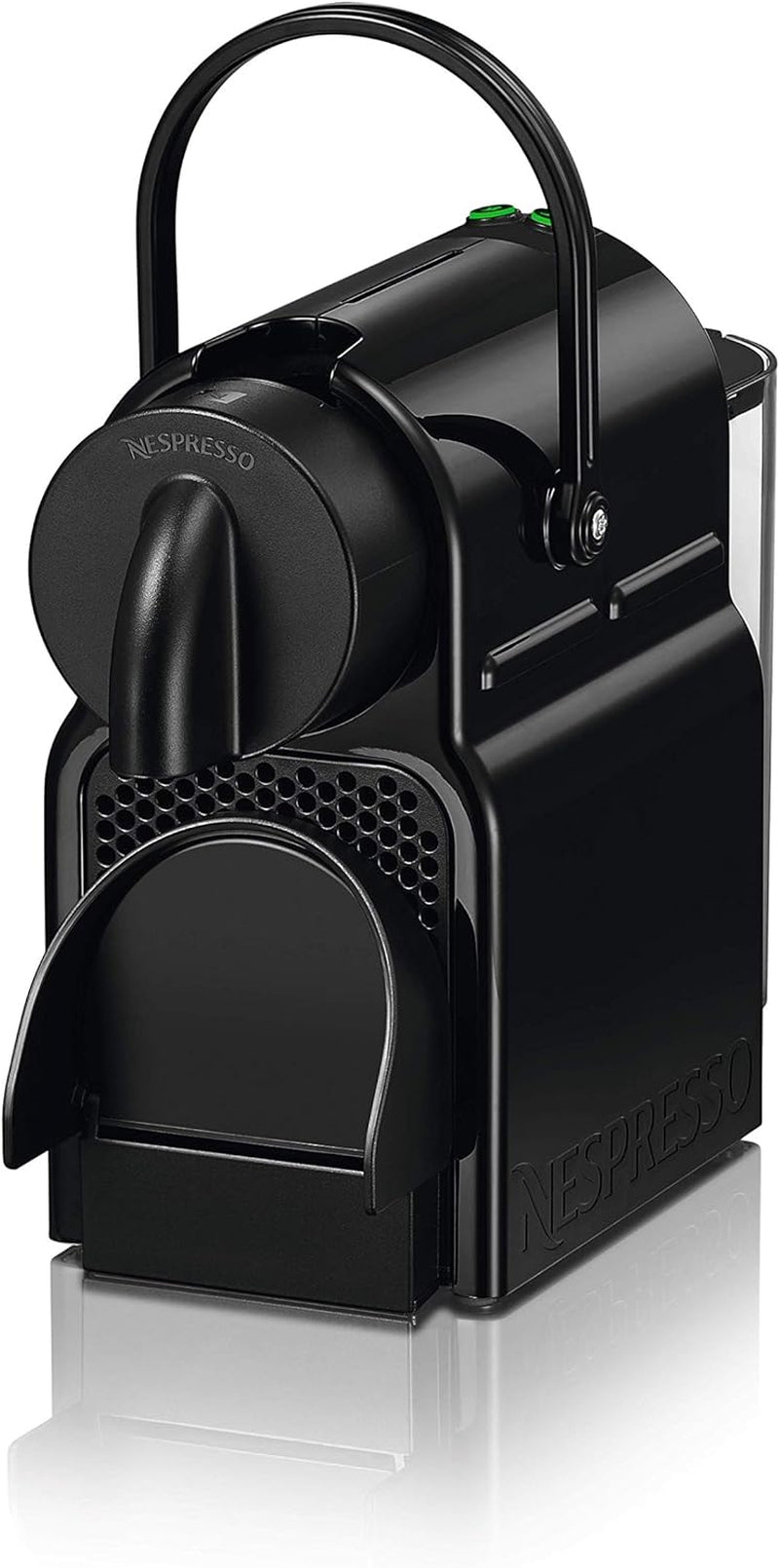 Machine à expresso à capsules Nespresso De'Longhi EN 80.B Inissia, pompe haute pression et fonction d'économie d'énergie, arrêt automatique après 9 minutes, volume de tasse pour expresso et poumon, réservoir d'eau 0,7 l, noir