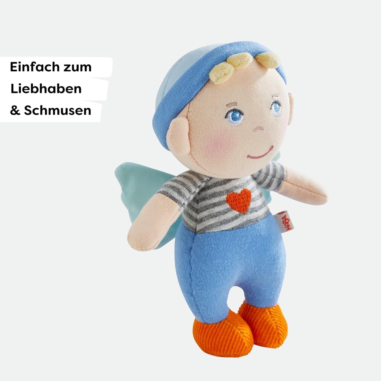 HABA Tapis Ange Gardien - Poupée textile en peluche (15 cm), cadeau de bienvenue idéal pour bébés et jeunes enfants - lavable à 30°C - 2011869001 Poupées Naty Shop