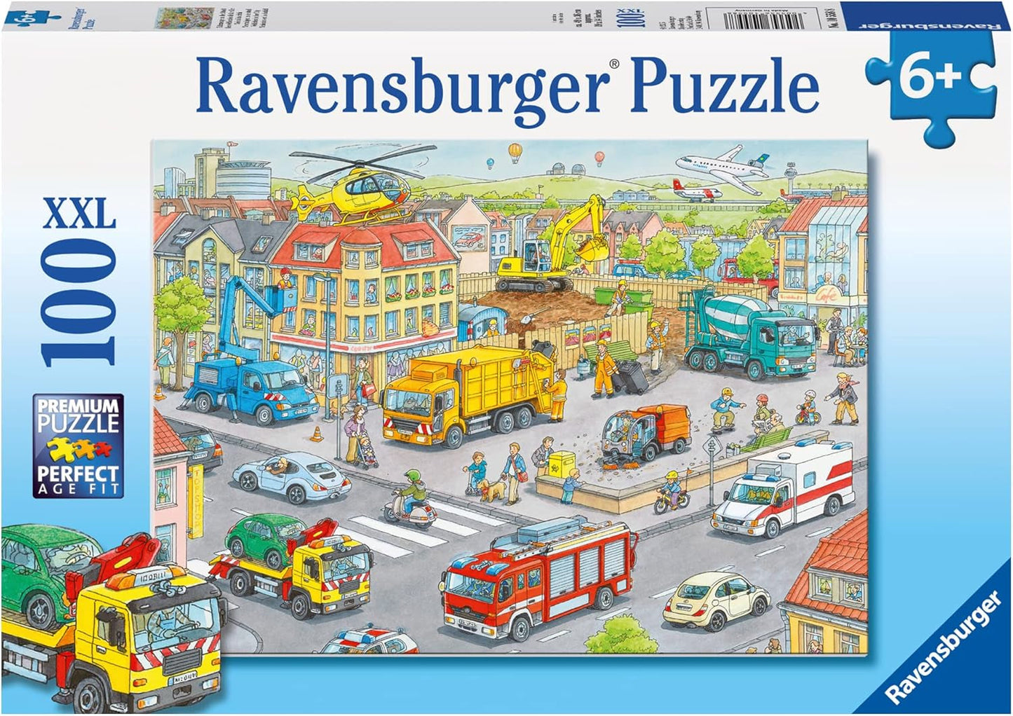 Puzzle Ravensburger pour enfants - 10558 Véhicules dans la ville - Puzzle pour enfants à partir de 6 ans de 100 pièces au format XXL Puzzle Naty Shop Titre par défaut