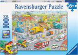 Puzzle Ravensburger pour enfants - 10558 Véhicules dans la ville - Puzzle pour enfants à partir de 6 ans de 100 pièces au format XXL Puzzle Naty Shop Titre par défaut