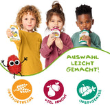 FRECHE FREUNDE Pêche Pomme Banane Avoine Purée de Fruits Bio avec Céréales dans un Sachet Pressable pour Bébés à partir de 6 Mois Vegan 6 Pack (6 x 100g)