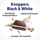 Noir et Blanc – 2 x 200g (2 x 8 pièces) – Tranches de gaufrettes fourrées de gaufrettes au cacao noir, morceaux de pâte noire, lait et crème de nougat