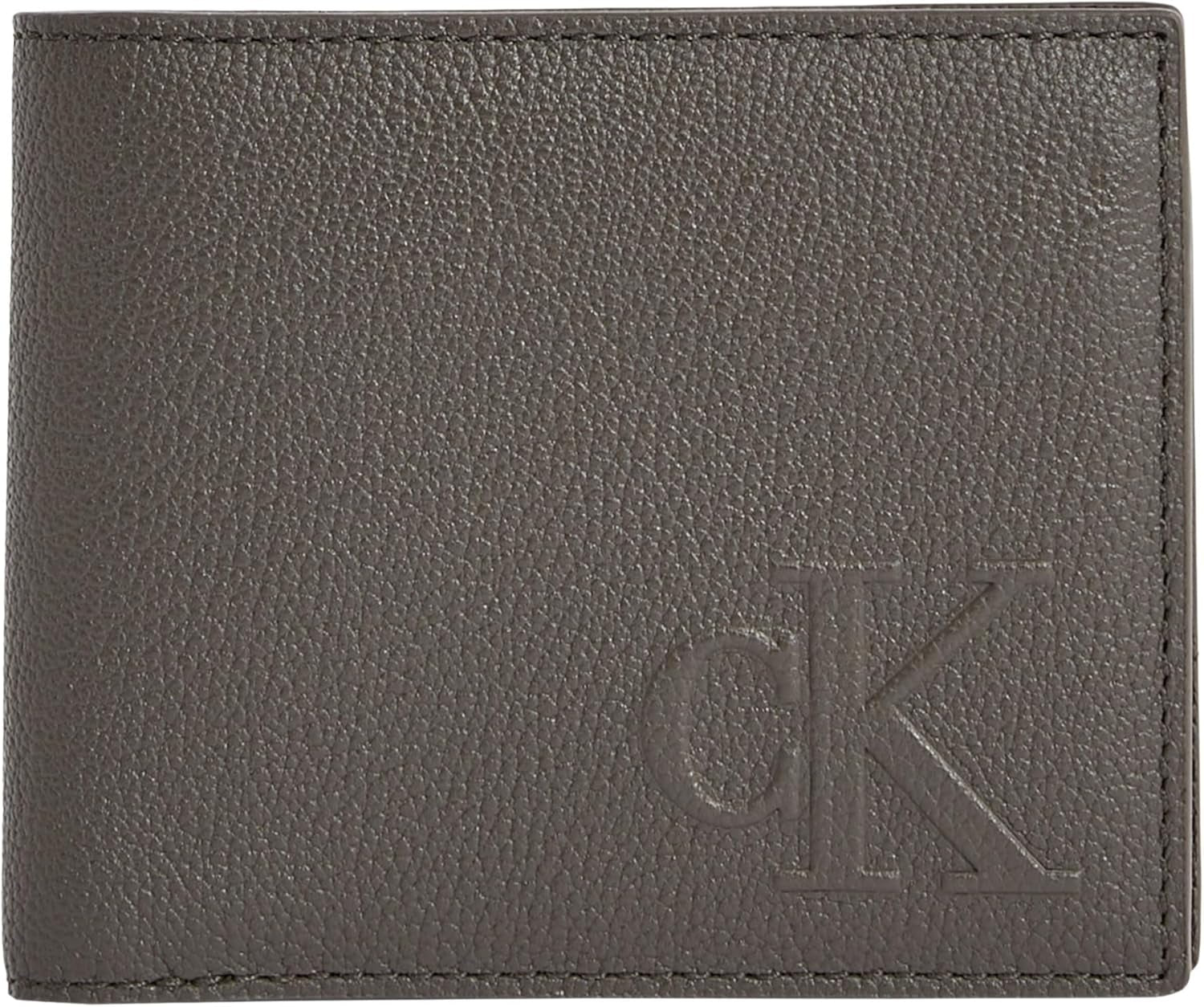 Calvin Klein Sculpted Impression Billfod CC Lv04g1022g Accessoires de voyage Portefeuille à deux volets Portefeuille pour homme Naty Shop Gris (Beluga) Os