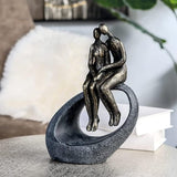 Casablanca - Sculpture - Figurine décorative - Moment - Couple - Poly - bronze coloré - 27 x 19 cm Statuettes et sculptures Naty Shop