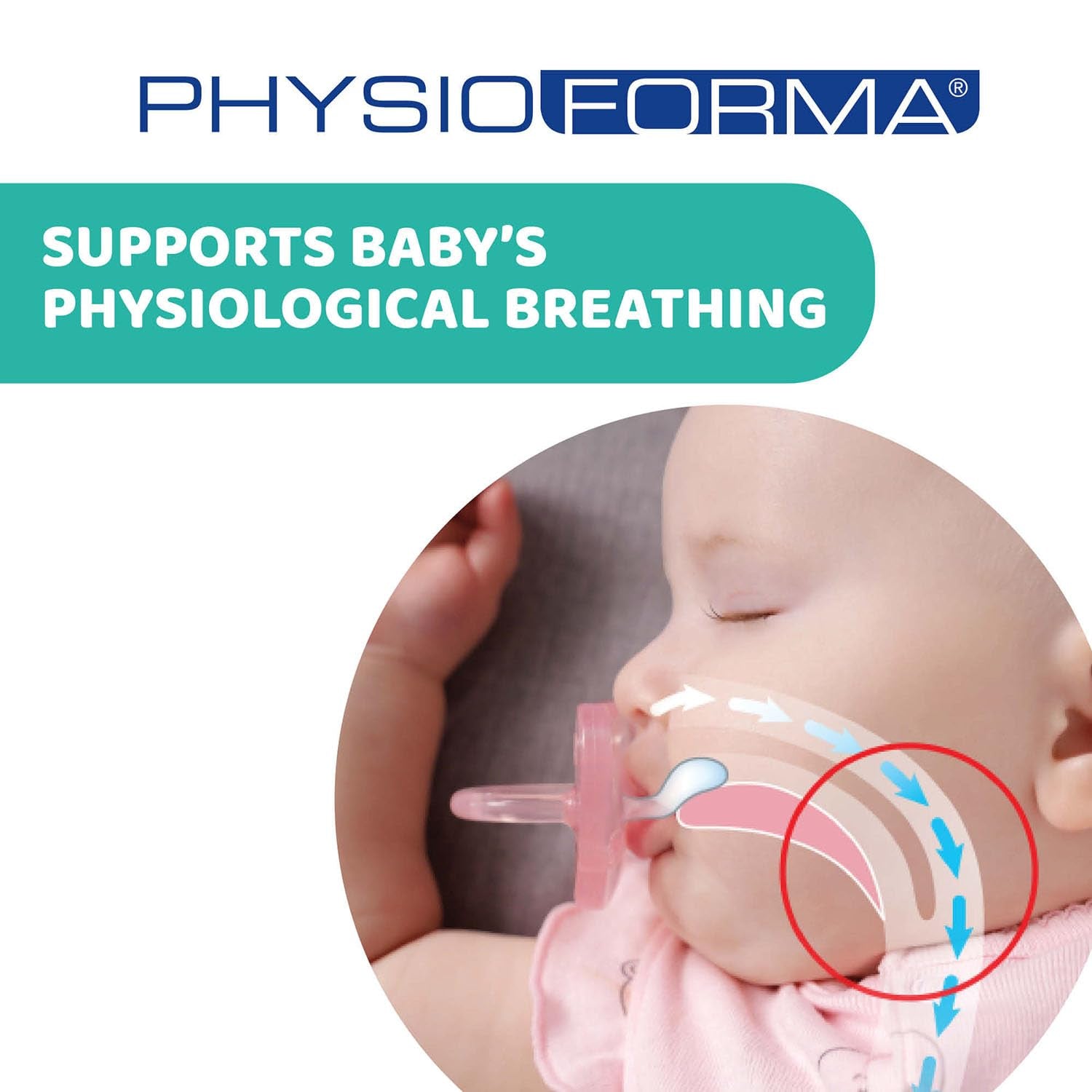 PHYSIOFORMA MINI SUSPENSION SOUPLE PURGE, LUMINEUSE, 2-6M, 100% SILICONE, 2 PCS.