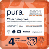 Couches Eco Baby - Taille 3 (4-9 kg), 1 paquet (26 couches), couches ultra douces pour peaux sensibles, coton biologique, protection contre les fuites jusqu'à 12 heures, nouveau guide des tailles