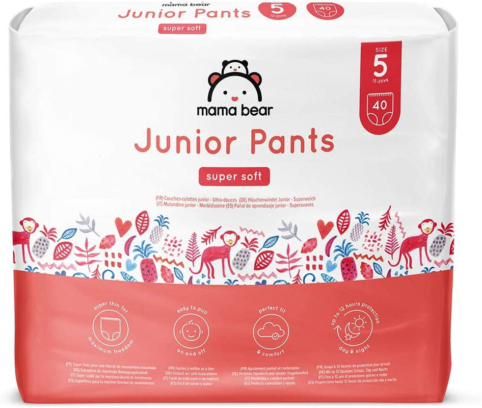 Marque Amazon : Couches Mama Bear Pull-Up XXL, taille 6 (18-30 kg), 72 pièces (2 paquets de 36)