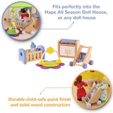 Hape E3459 - Chambre d'enfant, petites maisons de poupées Naty Shop