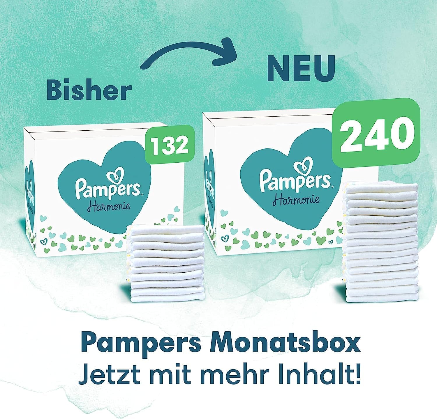 Ensemble de couches Harmonie Baby taille 2 (4-8 kg, 240 pièces) BOITE MENSUELle et Harmonie Aqua Baby Wet Wipes Box 720 Wipes (15 x 48), Baby Essentials