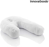 Oreiller ergonomique en forme de U Innovagoods pour dormeurs latéraux, idéal pour la grossesse, favorise une respiration calme, réduit les ronflements, coton et polyester, blanc, 39 x 57 x 14 cm Oreillers orthopédiques cervicaux Naty Shop