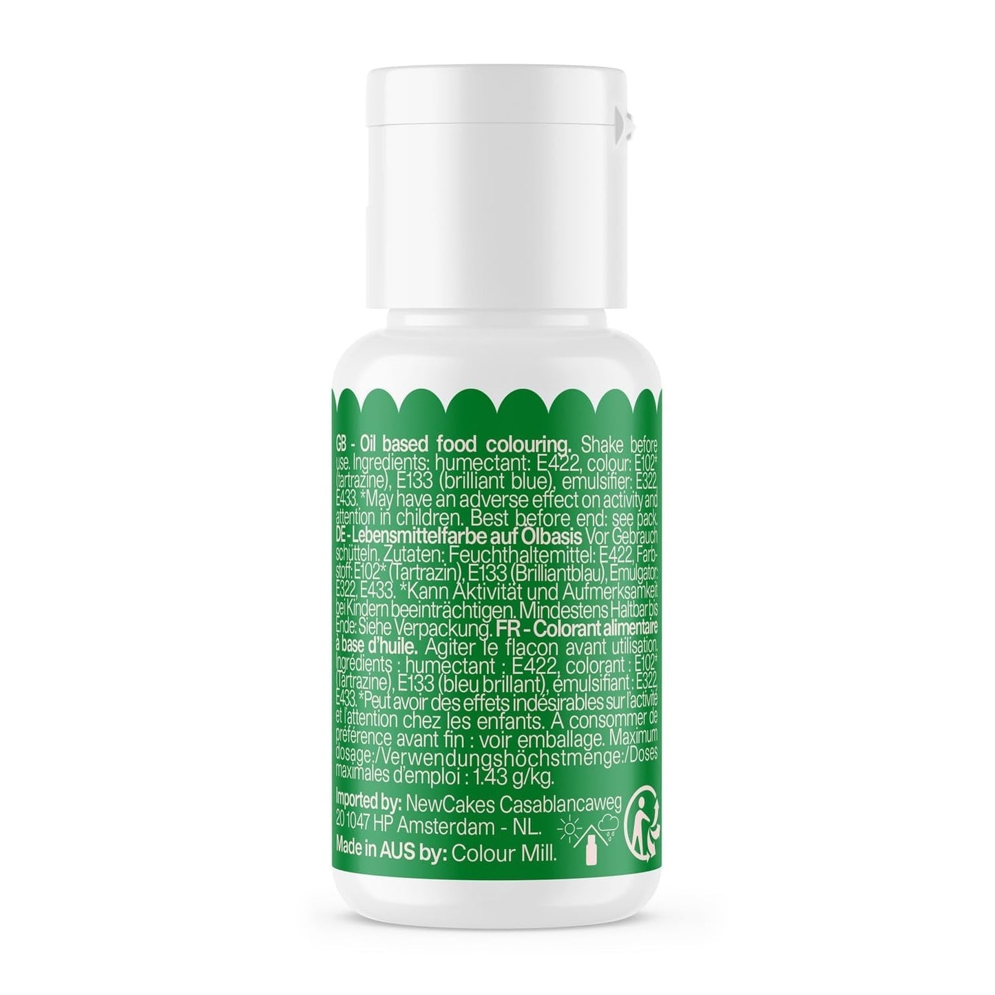 Colorant alimentaire Color Mill Oil Blend Forest Oil - Colorant alimentaire pour chocolat, fondant, muffins, gâteaux, pâtisserie, macarons - Colorant alimentaire pour décorer gâteaux - 100 ml