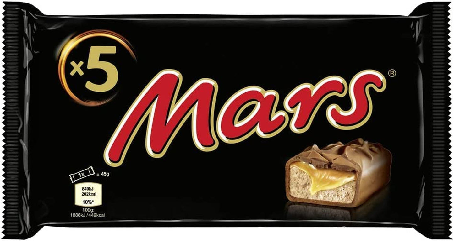 Barre de chocolat Chocolat caramel 1 paquet de 5 barres (1 x 225 g) (paquet de 4)