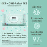Suavinex 14 Pack de 60 lingettes humides pour bébé (840 lingettes au total), hydratantes, adaptées aux peaux atopiques, 95% d'ingrédients naturels
