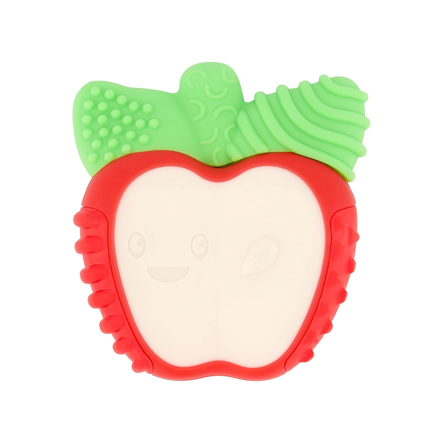 Infantino Lil' Nibbles, anneau de dentition en silicone texturé, jouet de dentition pour bébé sans BPA, doux, facile à tenir, stimulation sensorielle pour nourrissons, brocoli
