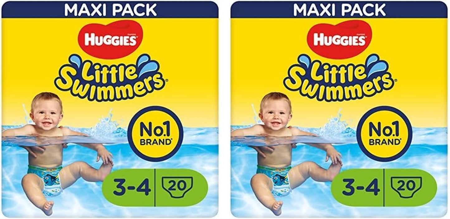 Couches de bain Huggies Little Swimmers, taille 3-4 (7-15 kg), 1 paquet de 20