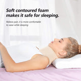 RESTCLOUD Support de nuque en mousse souple, collier universel, support de cou réglable pour le sommeil - Soulage les douleurs cervicales (blanc, col de 6,4 cm de profondeur, M) Oreillers orthopédiques cervicaux Naty Shop