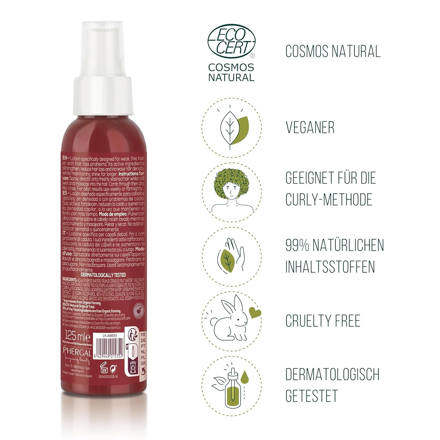 Naturtint, Lotion fortifiante contre la chute des cheveux, 125 ml Soin capillaire Naturtint