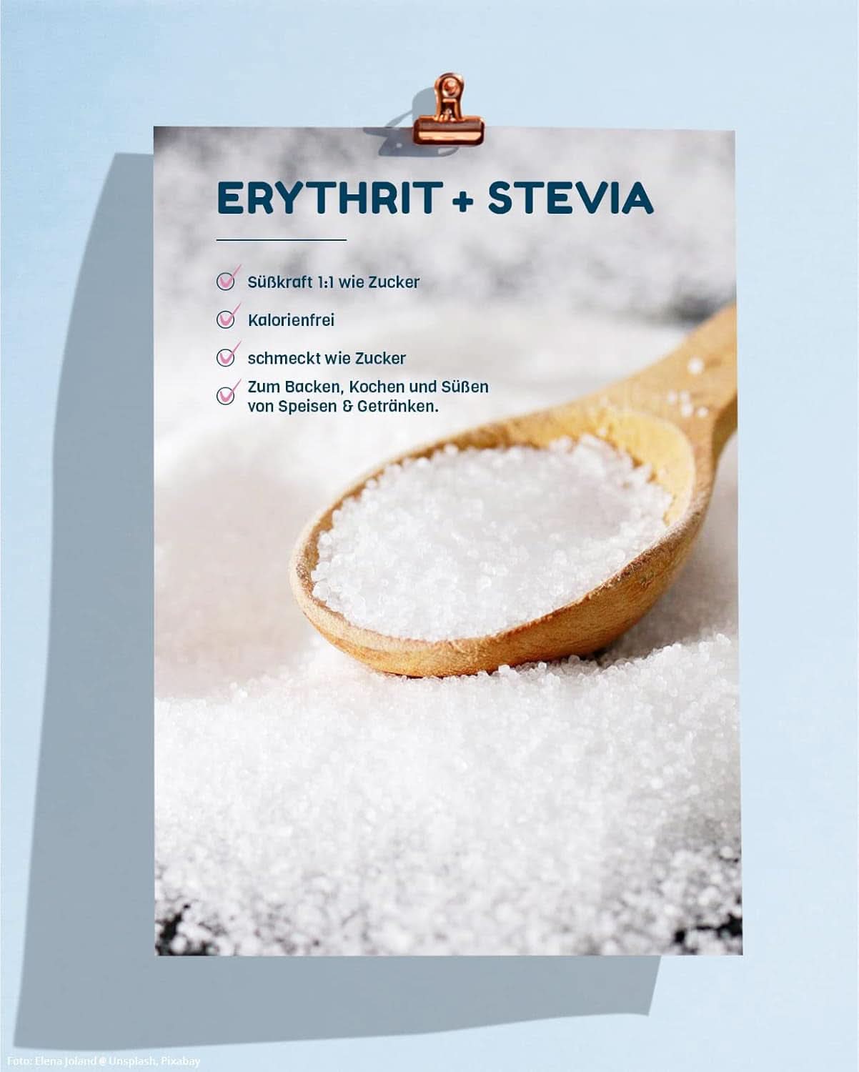 SANS SUCRE, Érythritol + Stevia Substitut de sucre naturel sans calories 1:1 douceur par rapport au sucre, sans arôme, 4,5 Kg Édulcorants Naty Shop