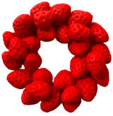 Décoration comestible en pâte à sucre, Décorations en Pâte à Sucre Couronne de Fraises Naty Shop