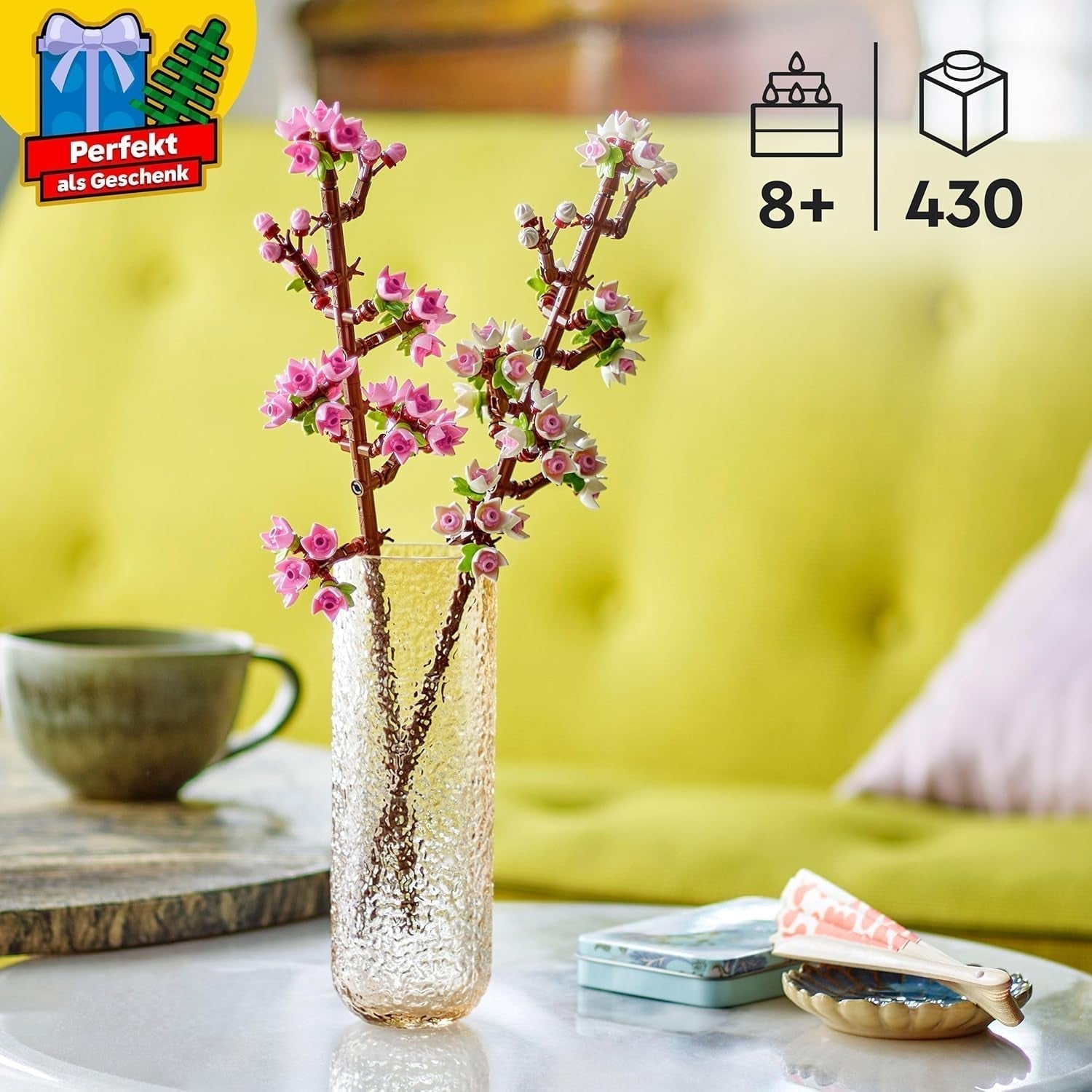 Fleurs de cerisier LEGO Botanicals - Fleurs artificielles à construire - Décorations de bureau pour enfants - Bouquet de fleurs à exposer - Cadeau pour femmes et hommes à partir de 8 ans - Botany Collection 40725 Jeux de construction Besuche den LEGO-Store