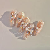 JMEOWIO Autocollant 3D pour ongles en forme de cœur pour nail art
