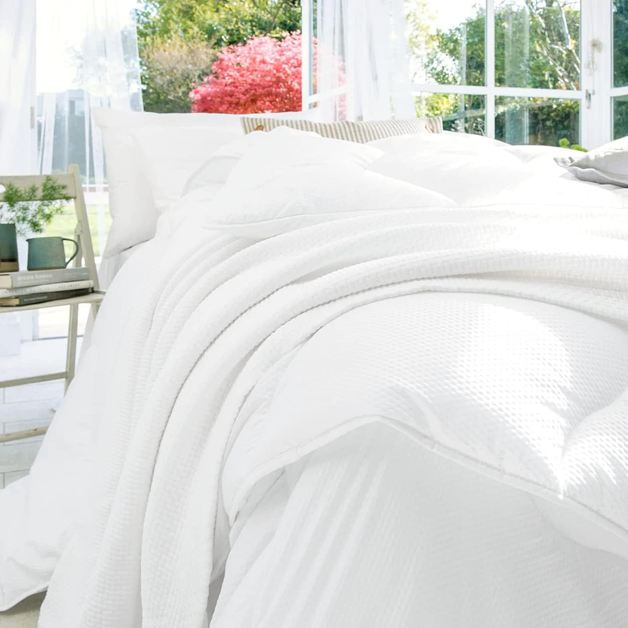 Couette respirante, 13,5 Tog, hiver, refroidissement et évacuation de l'humidité, contrôle de la température, lavable en machine, légère et hypoallergénique, lit simple Naty Shop Couettes et couettes